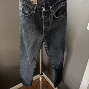 Acne High Rise Women's Jeans in Dark Gray